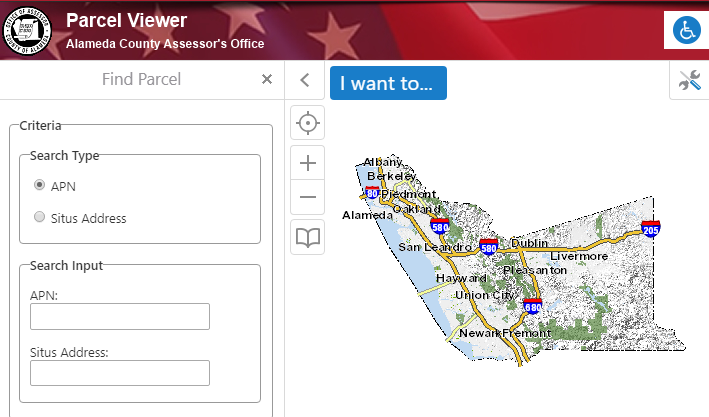 a screen shot of the parcel viewer